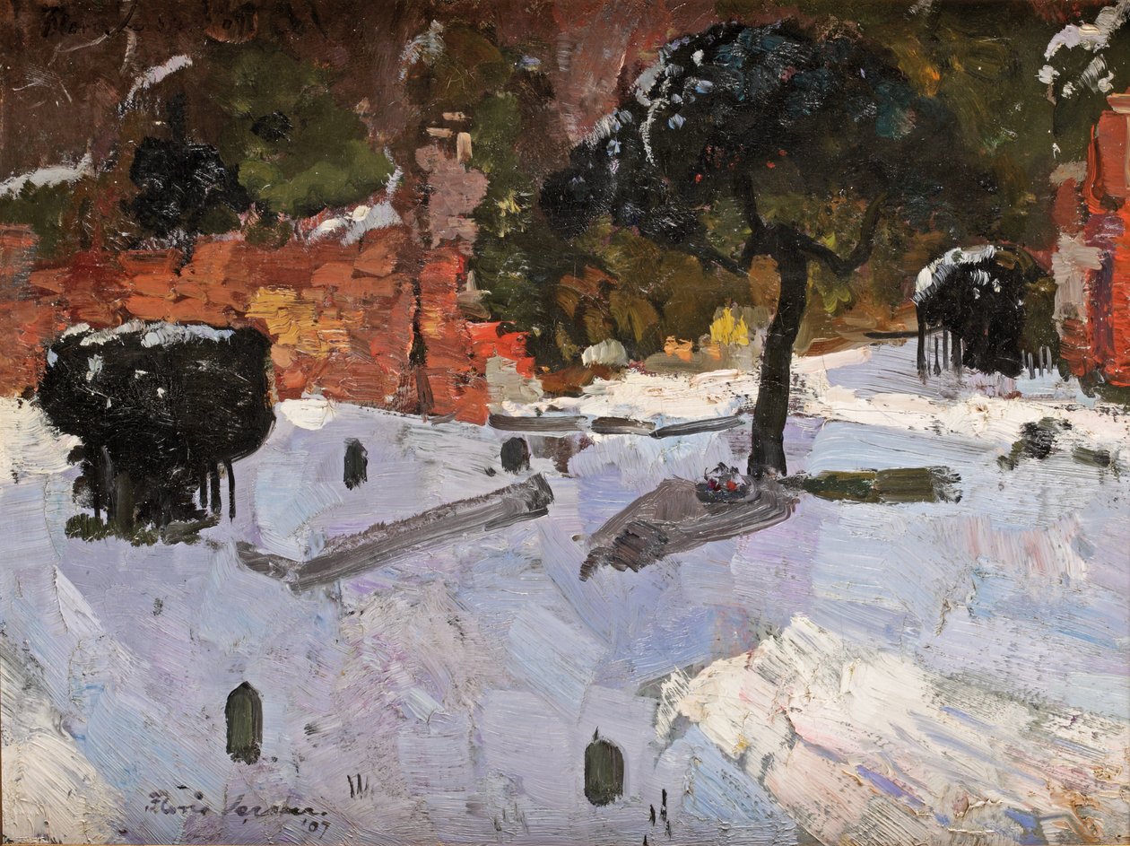Friedhof in Warmond, 1907 von Floris Verster