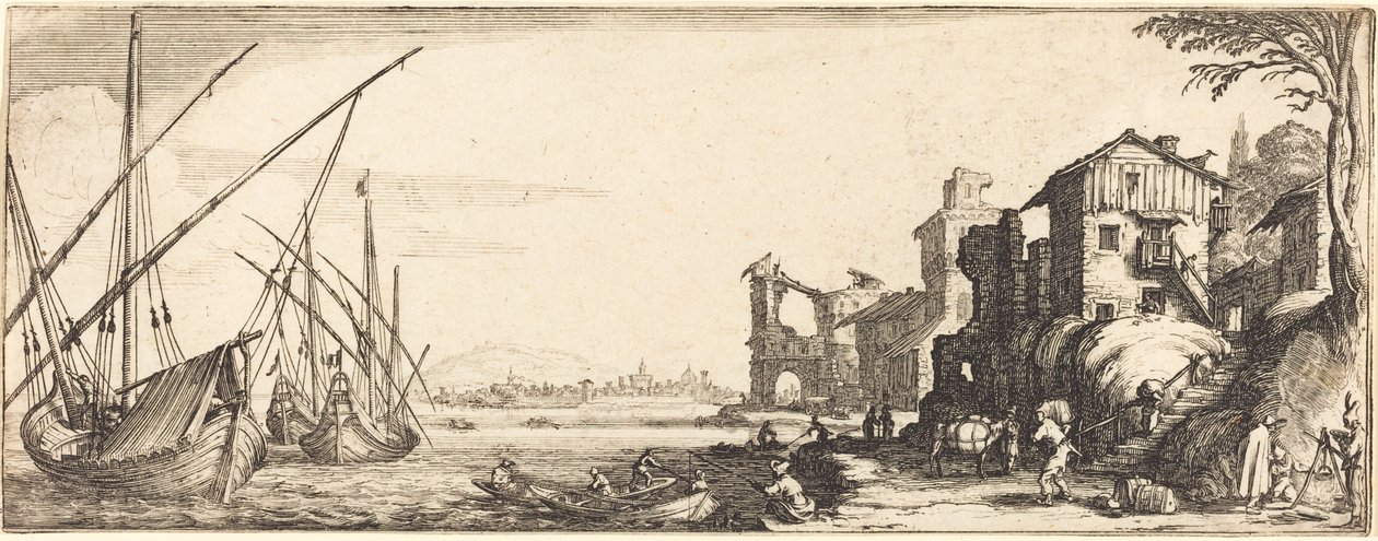 Der kleine Hafen von Follower of Jacques Callot