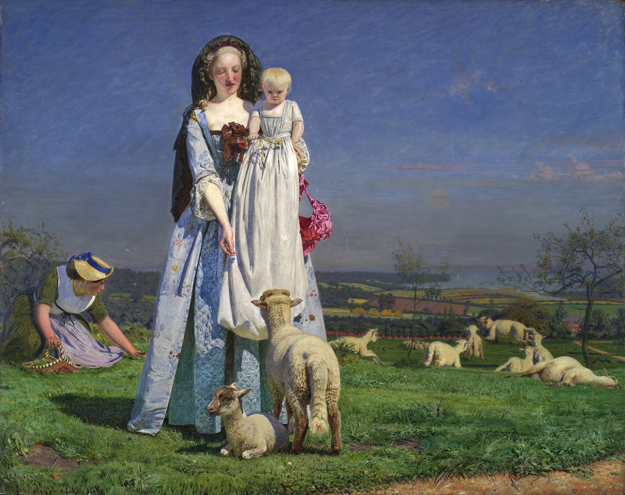 Die hübschen Baa-Lämmer von Ford Madox Brown