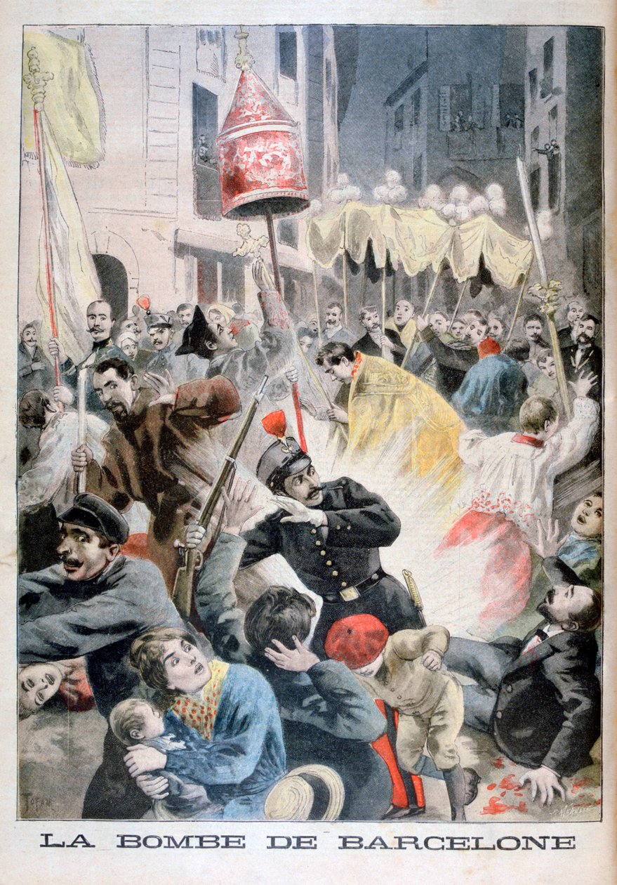 Eine Bombe in Barcelona, 1896 von Fortuné Méaulle