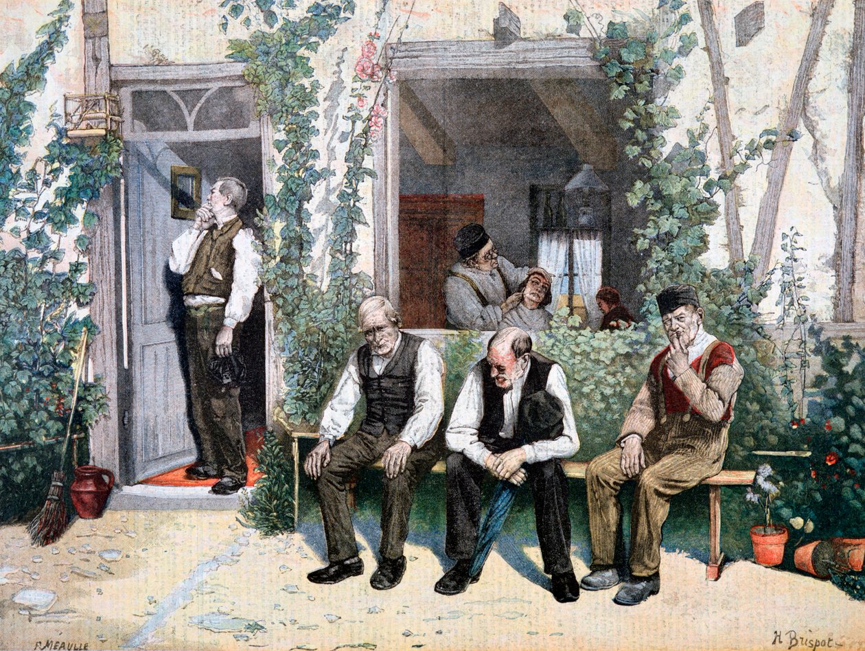 Beim Barbier, 1895 von Fortuné Méaulle