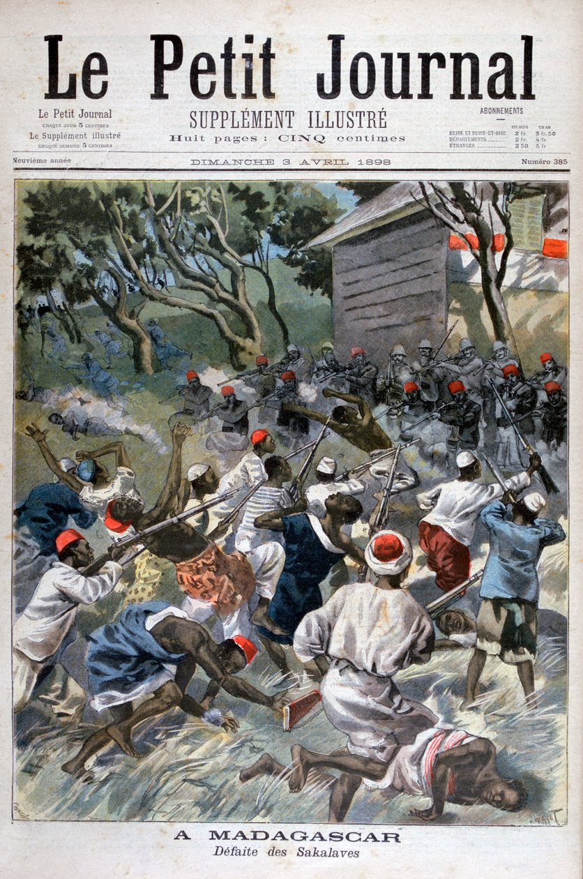 Niederlage der Sakalava, Madagaskar, 1898 von Fortuné Méaulle