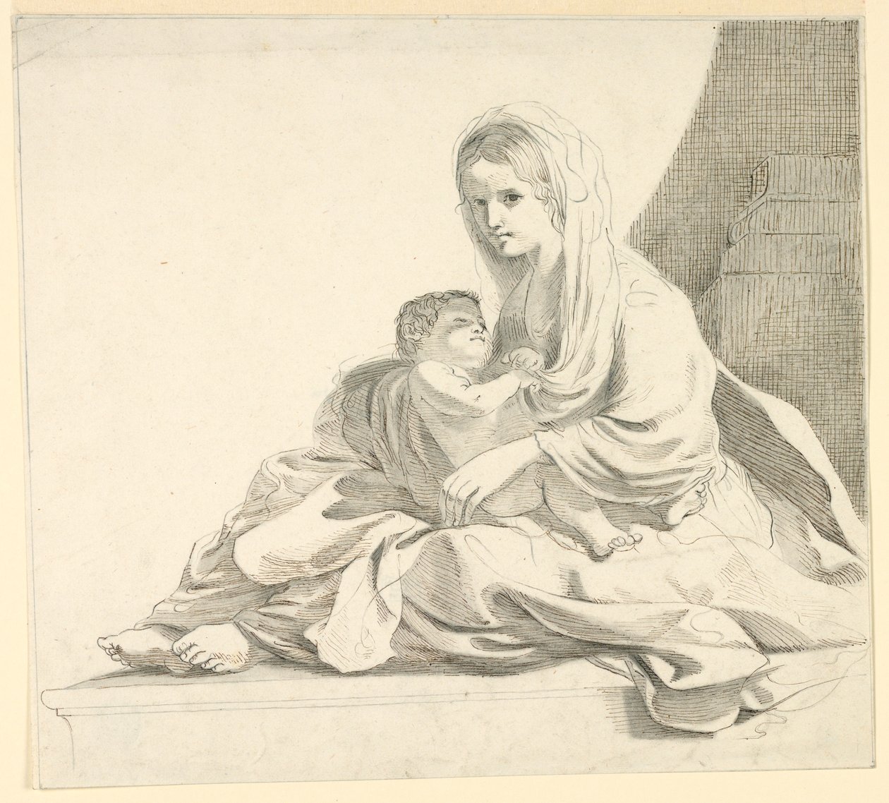 Frau mit Kind von Fortunato Duranti