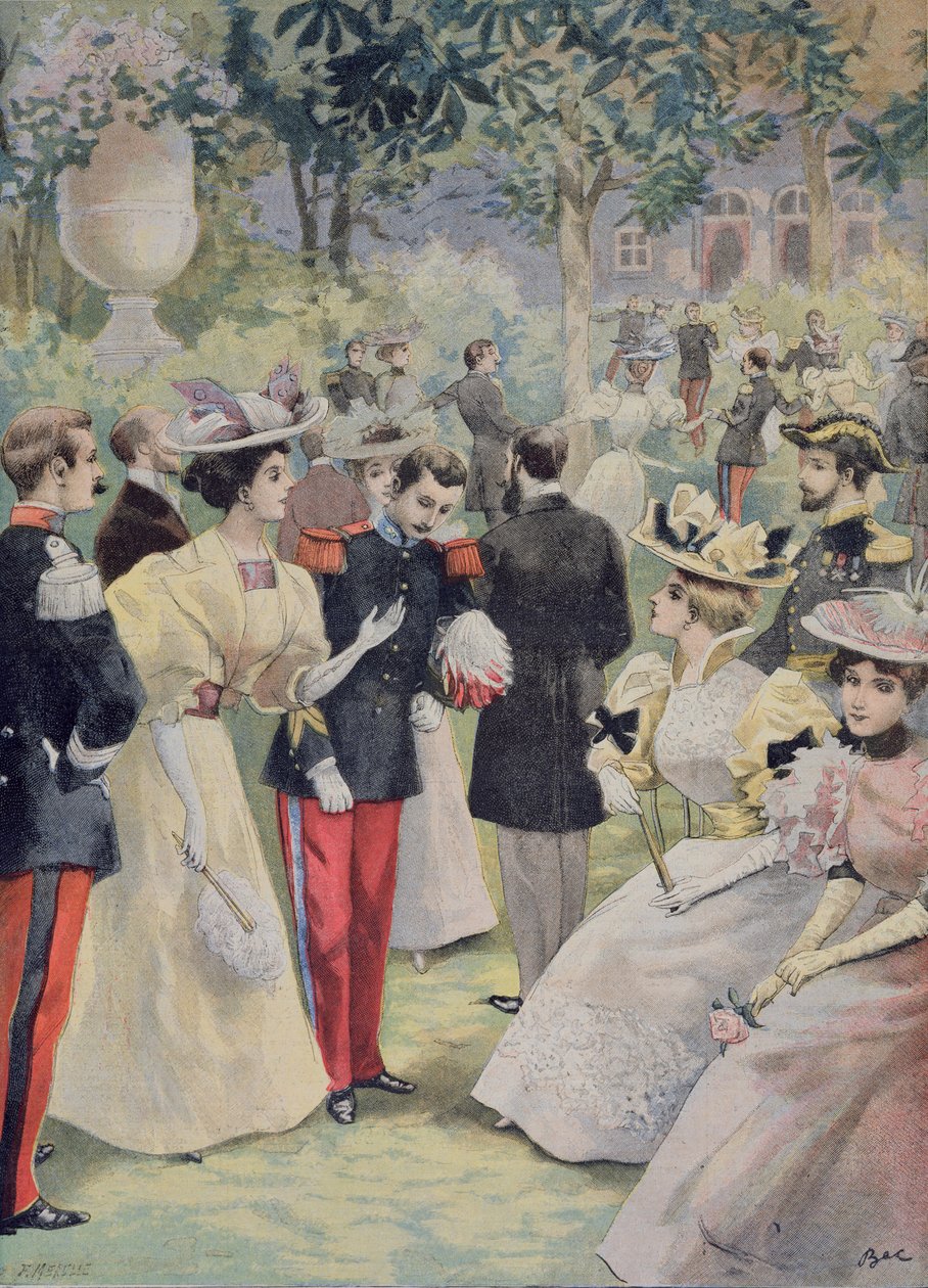 Eine Gartenparty im Elysee, Illustration aus 