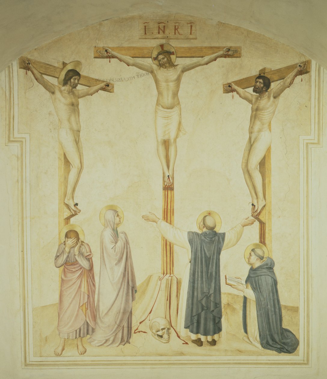 Christus am Kreuz zwischen den beiden Dieben von Fra Angelico