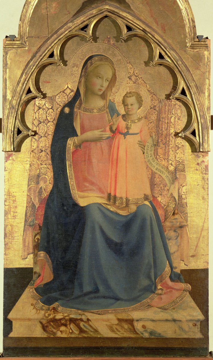 Madonna mit Kind, zentrales Panel eines Triptychons von Fra Angelico