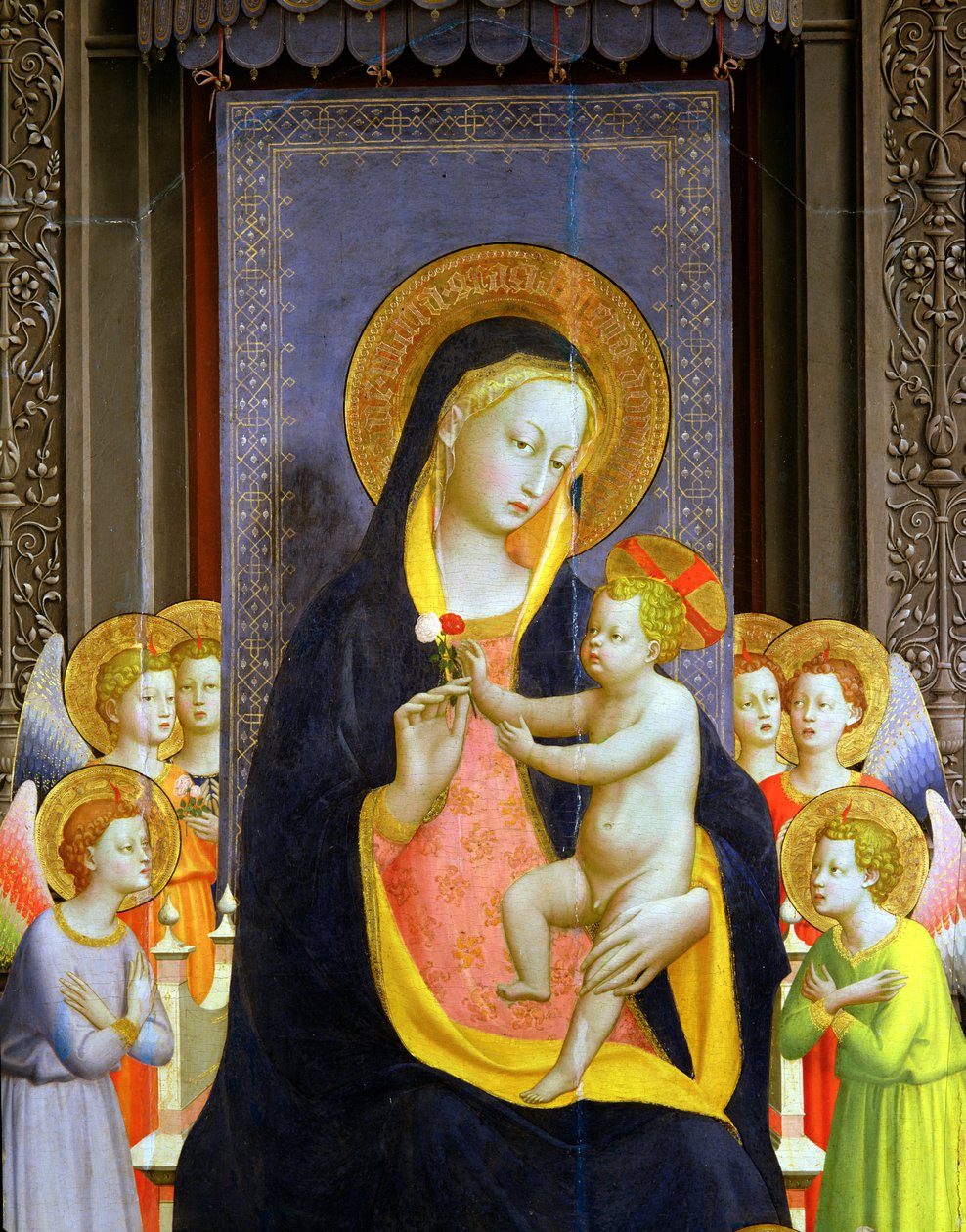 San Domenico Altarbild (Detail) von Fra Angelico