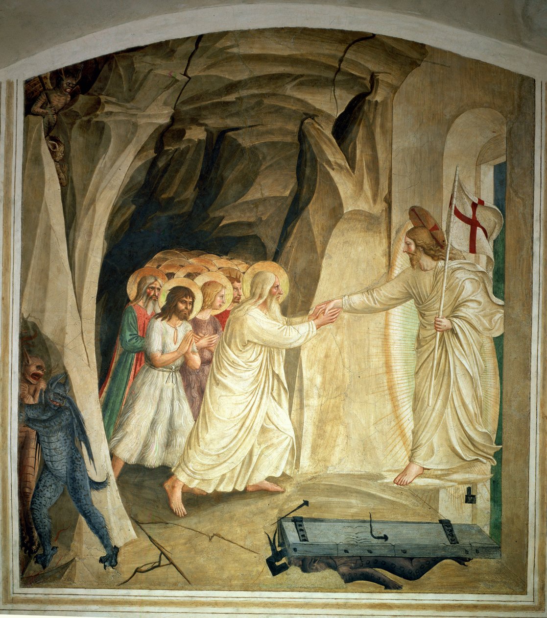 Der Abstieg in die Vorhölle, 1442 von Fra Angelico