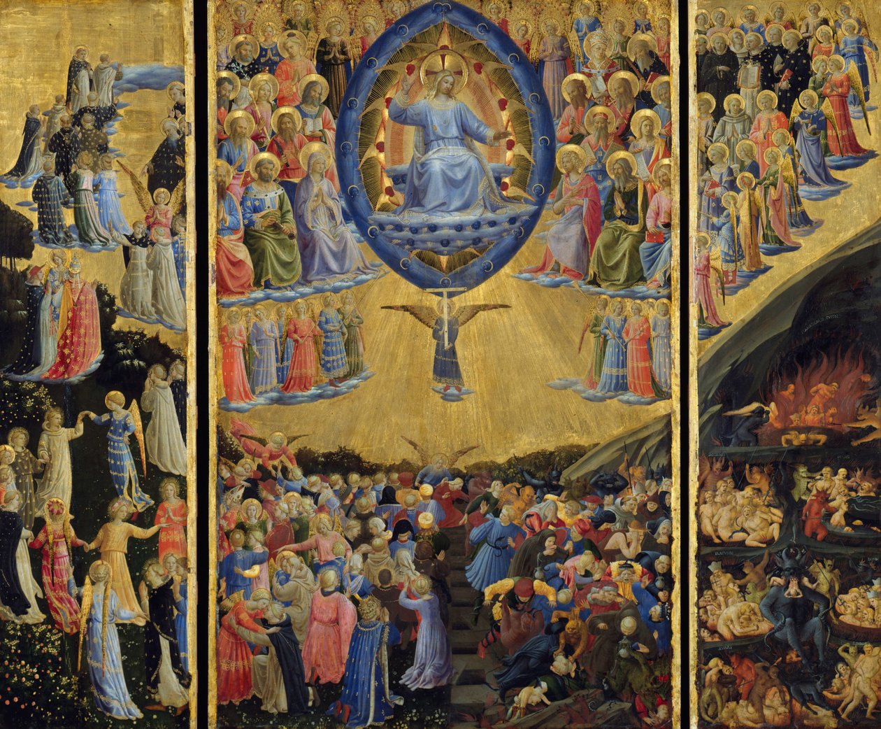 Das Jüngste Gericht (Flügelaltar) von Fra Angelico
