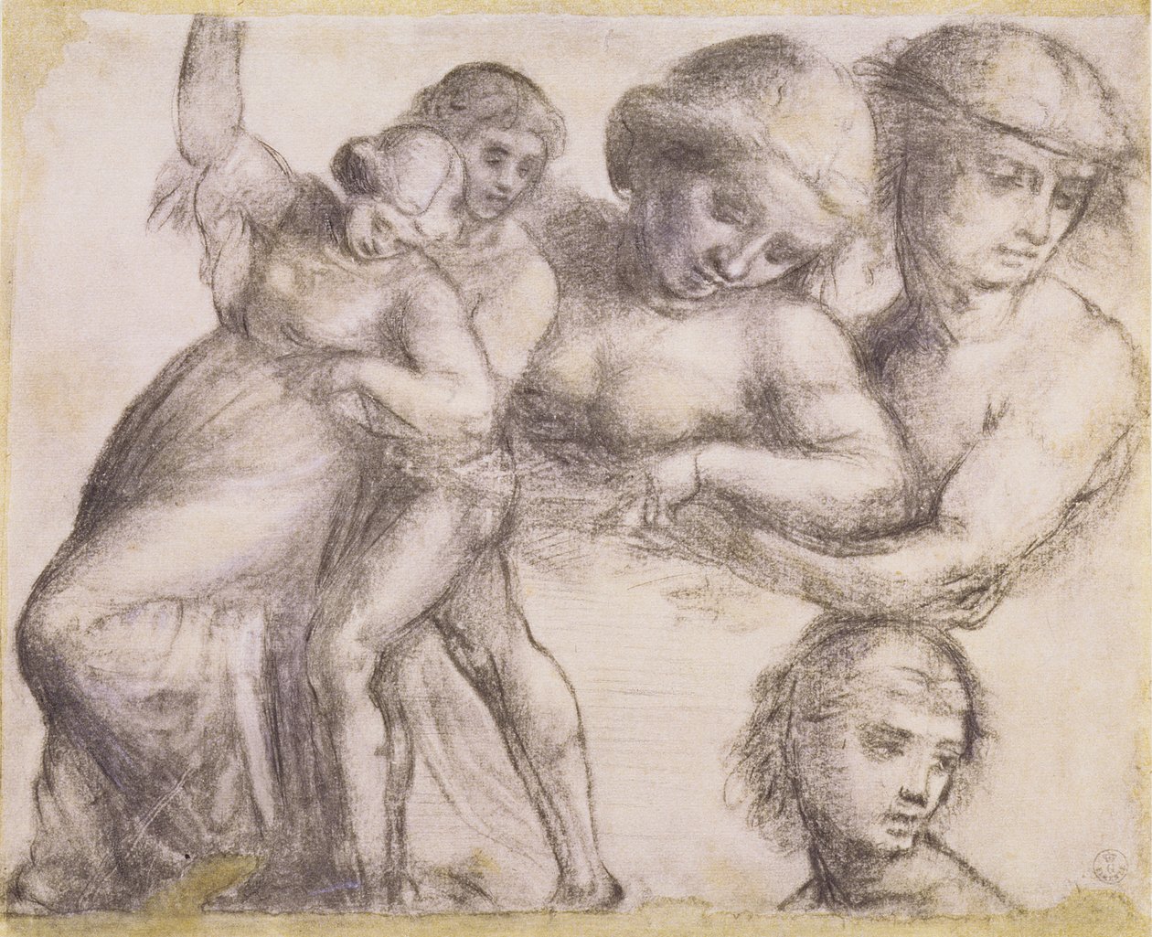 Studie eines Mannes und einer Frau für die Madonna della Misericordia in Villa Guinigi, Lucca, ca. 1515 von Fra Bartolommeo