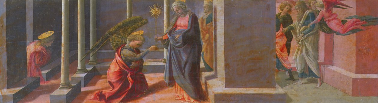 Die Verkündigung (Predella des Barbadori-Altarbildes) von Fra Filippo Lippi