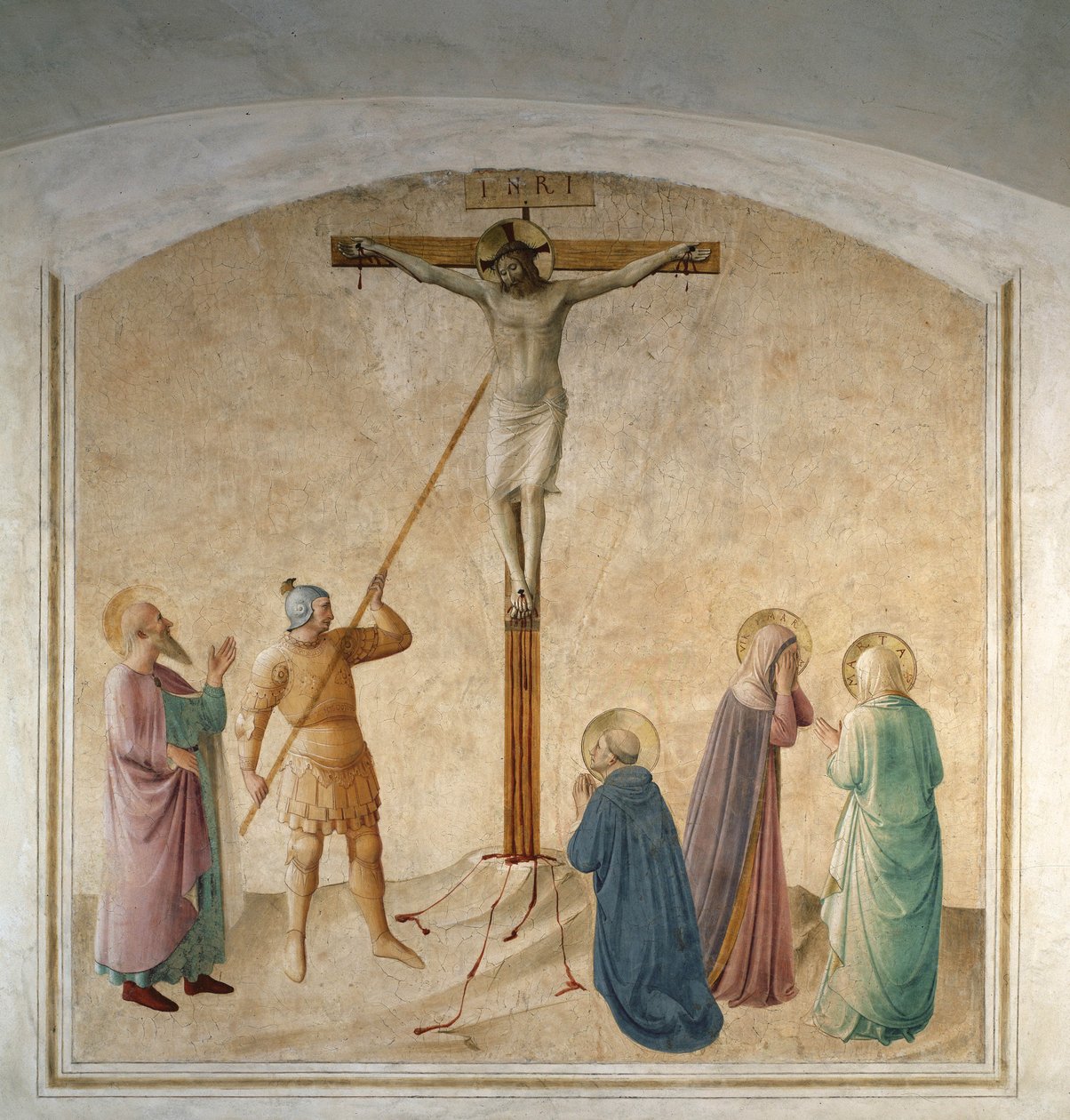 Christus gekreuzigt mit dem heiligen Longinus von Fra Angelico