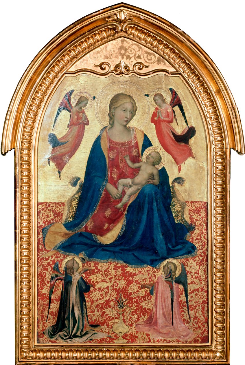 Jungfrau und Kind mit Engeln, um 1425 von Fra Angelico