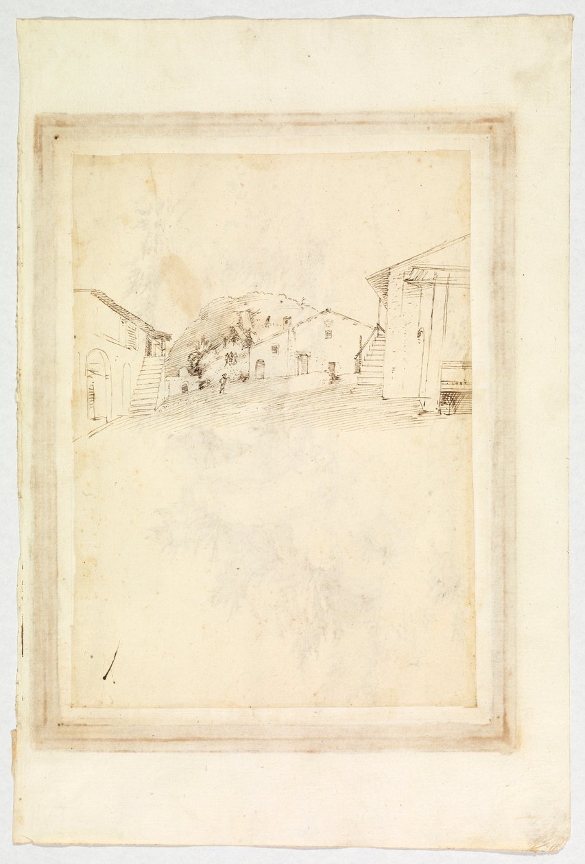Blick auf ein Dorf von Fra Bartolomeo