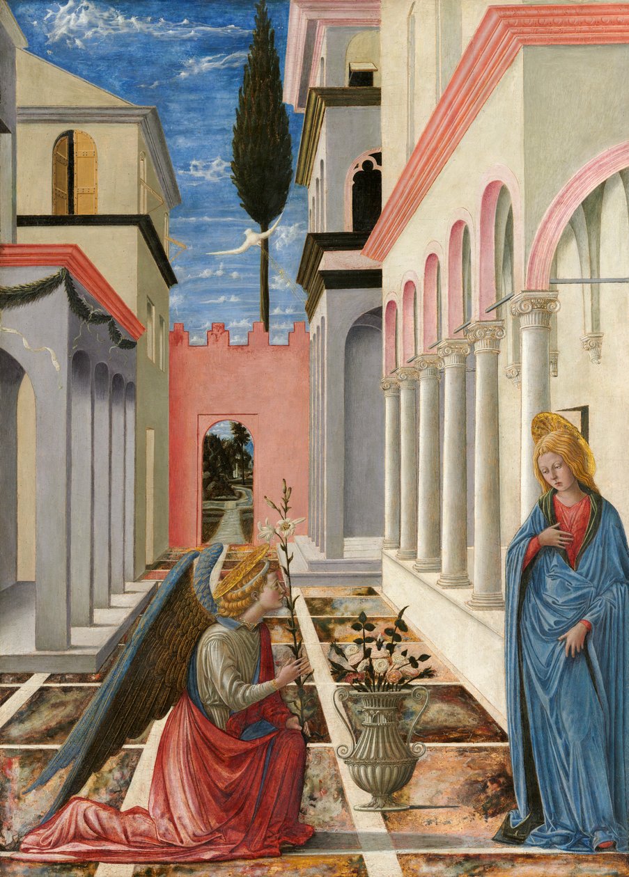 Die Verkündigung, ca. 1445-1450 von Fra Carnevale