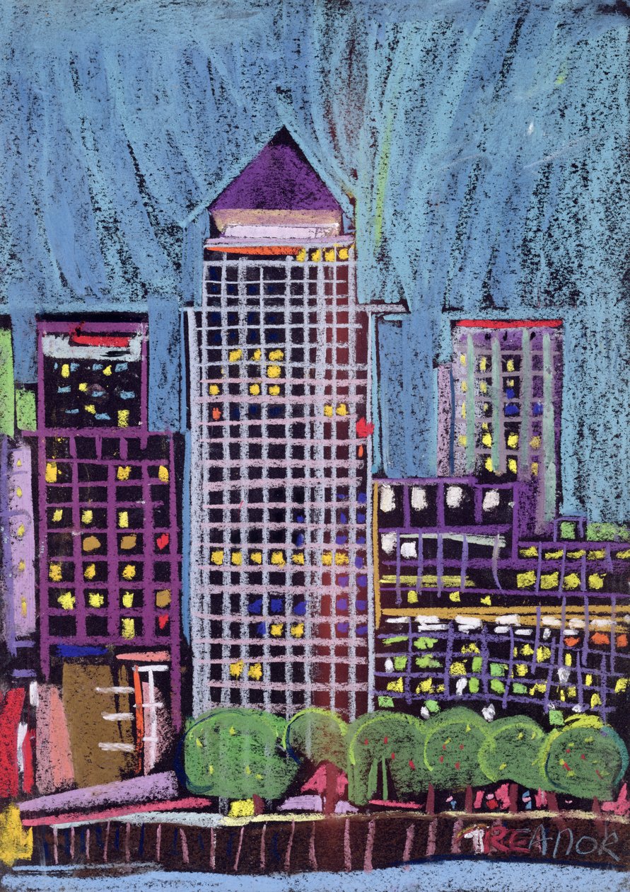 Canary Wharf in den London Docklands von Frances Treanor