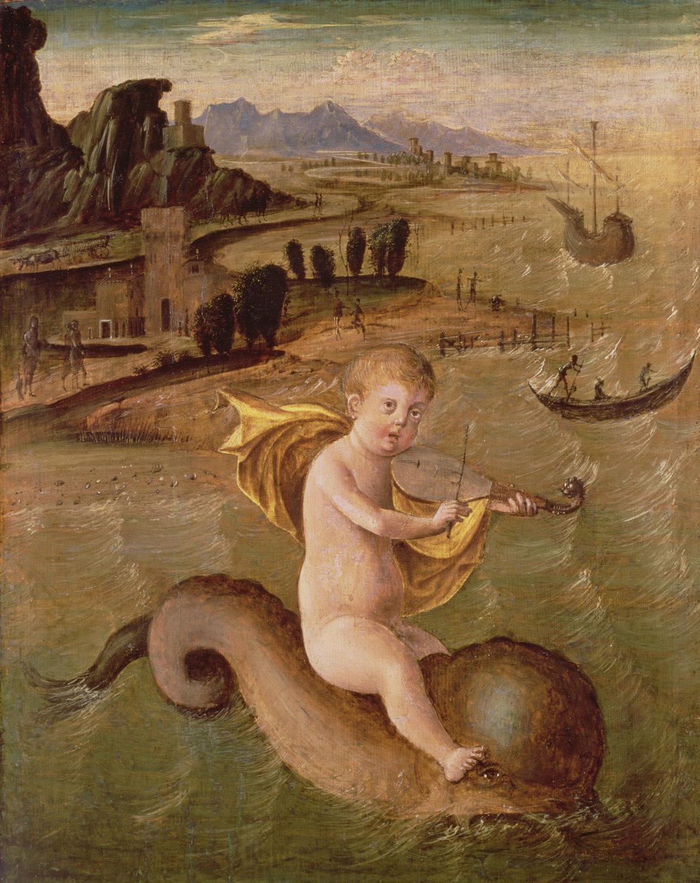 Arion reitet auf dem Delfin von Francesco Bianchi Ferrari