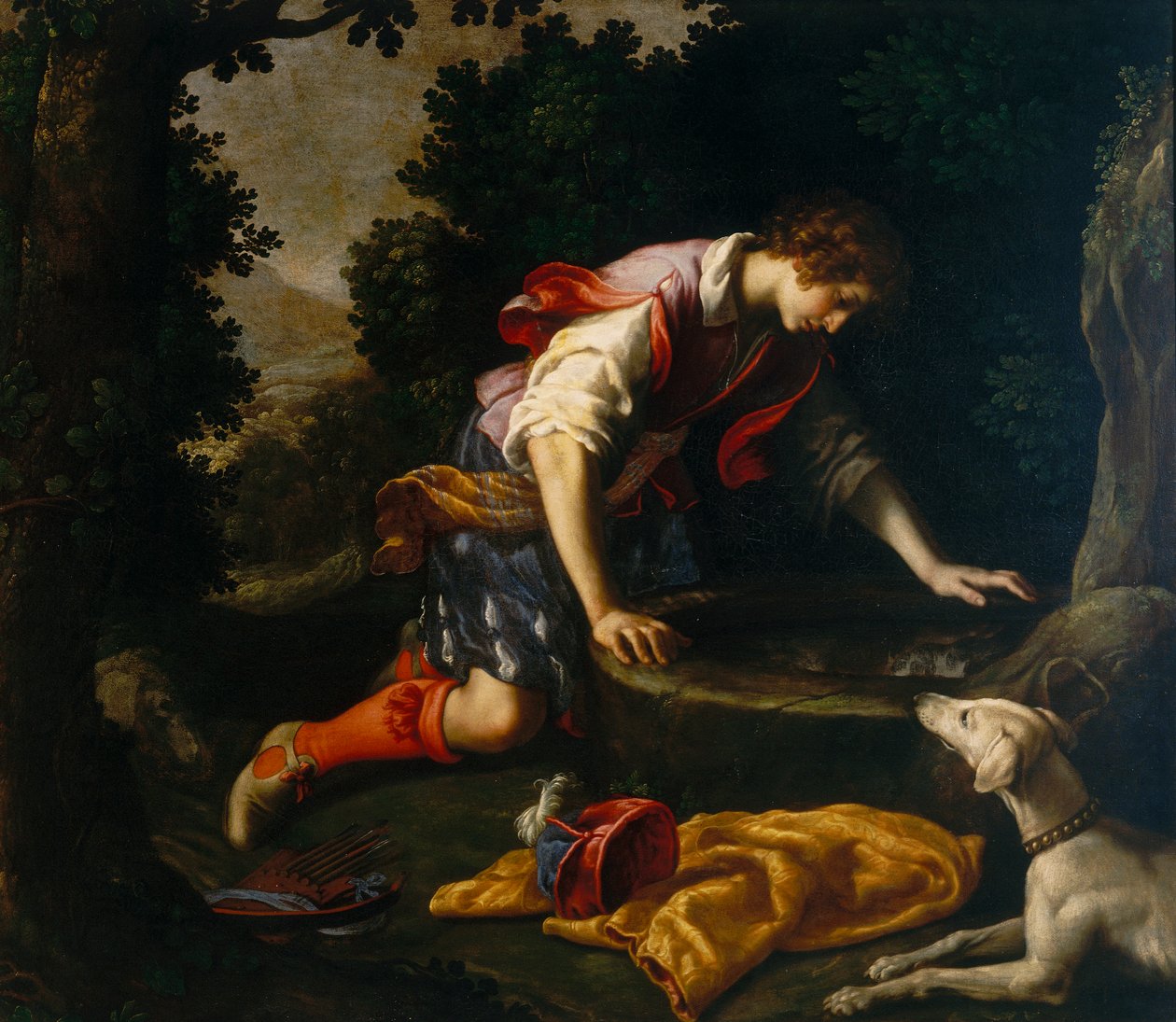 Narziss an der Quelle von Francesco Curradi