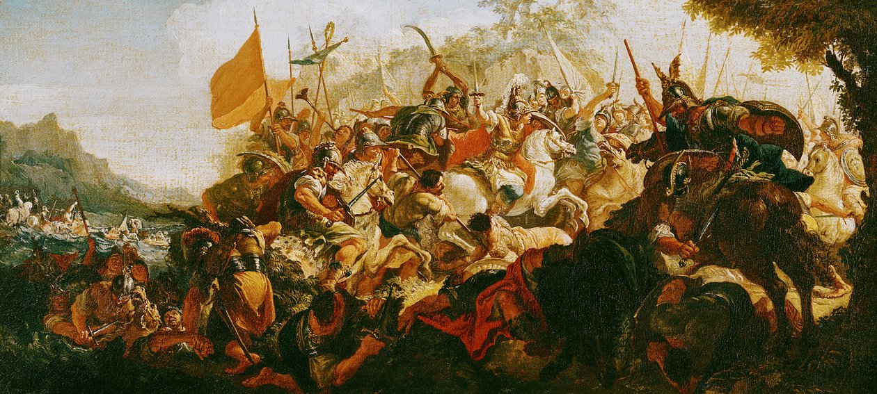 Die Schlacht am Granicus im Mai 334 v. Chr. von Francesco Fontebasso