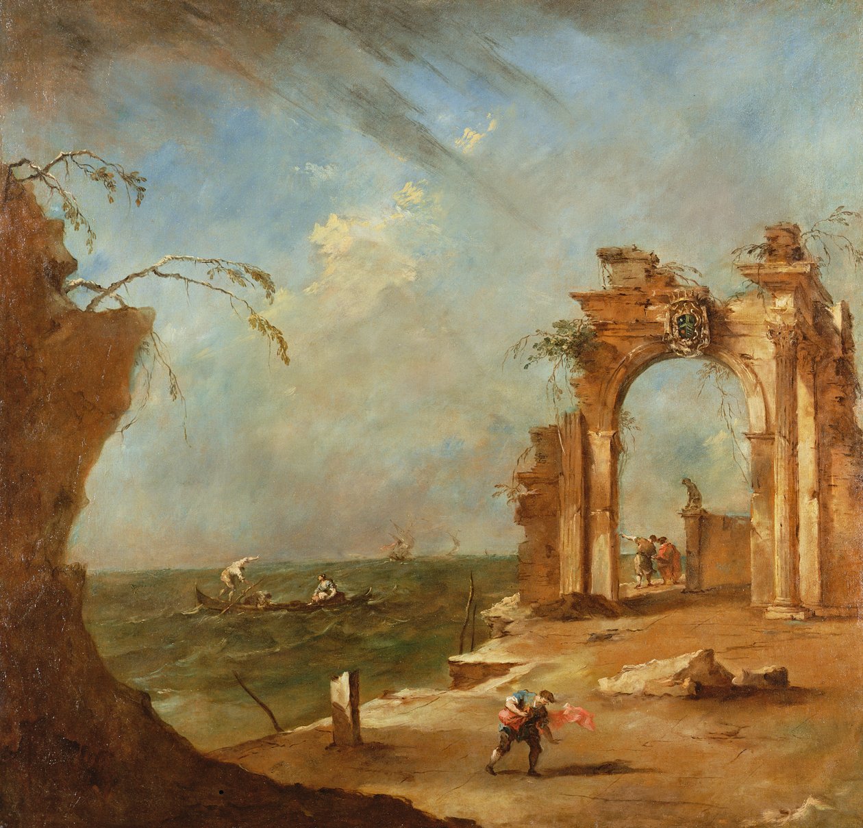 Capriccio mit einer Ruinenarchitektur von Francesco Guardi