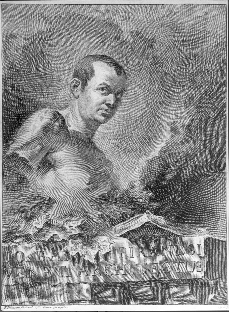 Porträt von Giovanni Battista Piranesi (1720-78), 1750 von Francesco Polanzani