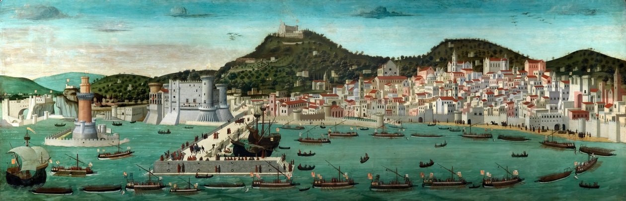 Die Tavola Strozzi, 1472-3 (Tempera auf Tafel) von Francesco Rosselli