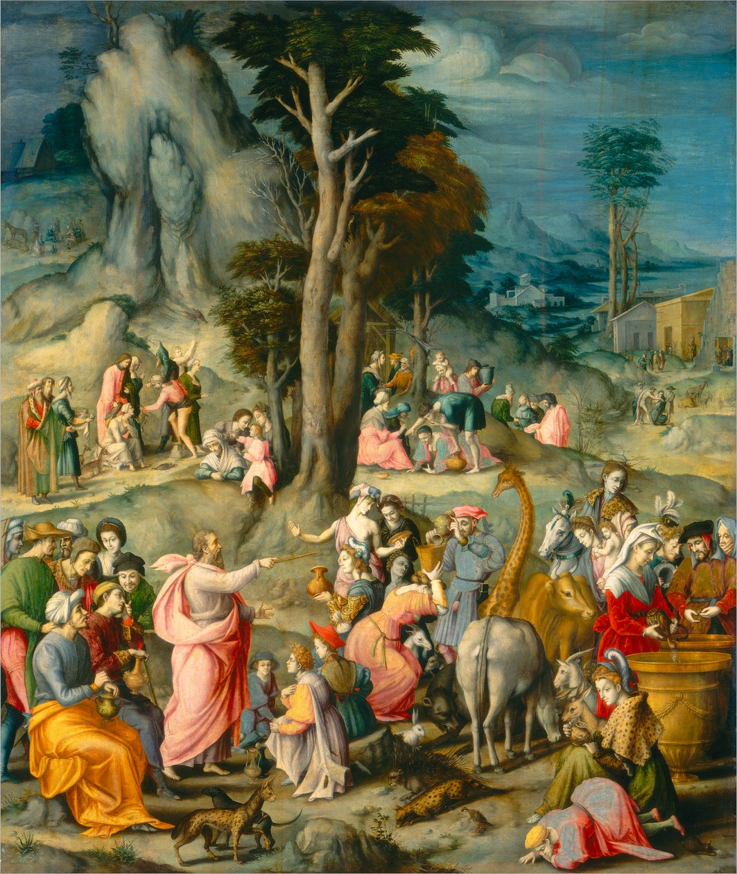Das Sammeln des Manna von Francesco Bacchiacca
