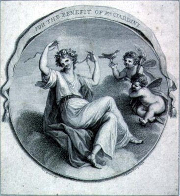 Entwurf für eine Benefizkarte von Francesco Bartolozzi