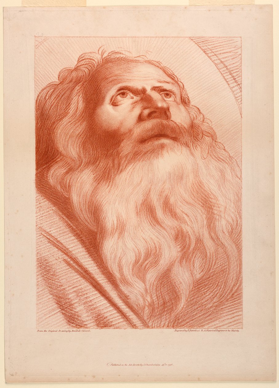 Kopf eines alten Mannes von Francesco Bartolozzi