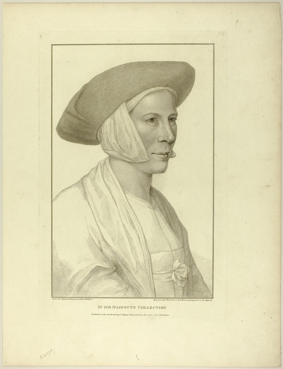 Porträt einer Bäuerin von Francesco Bartolozzi