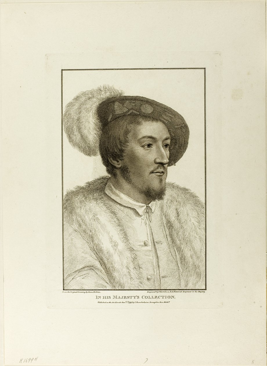 Porträt eines jungen Mannes von Francesco Bartolozzi