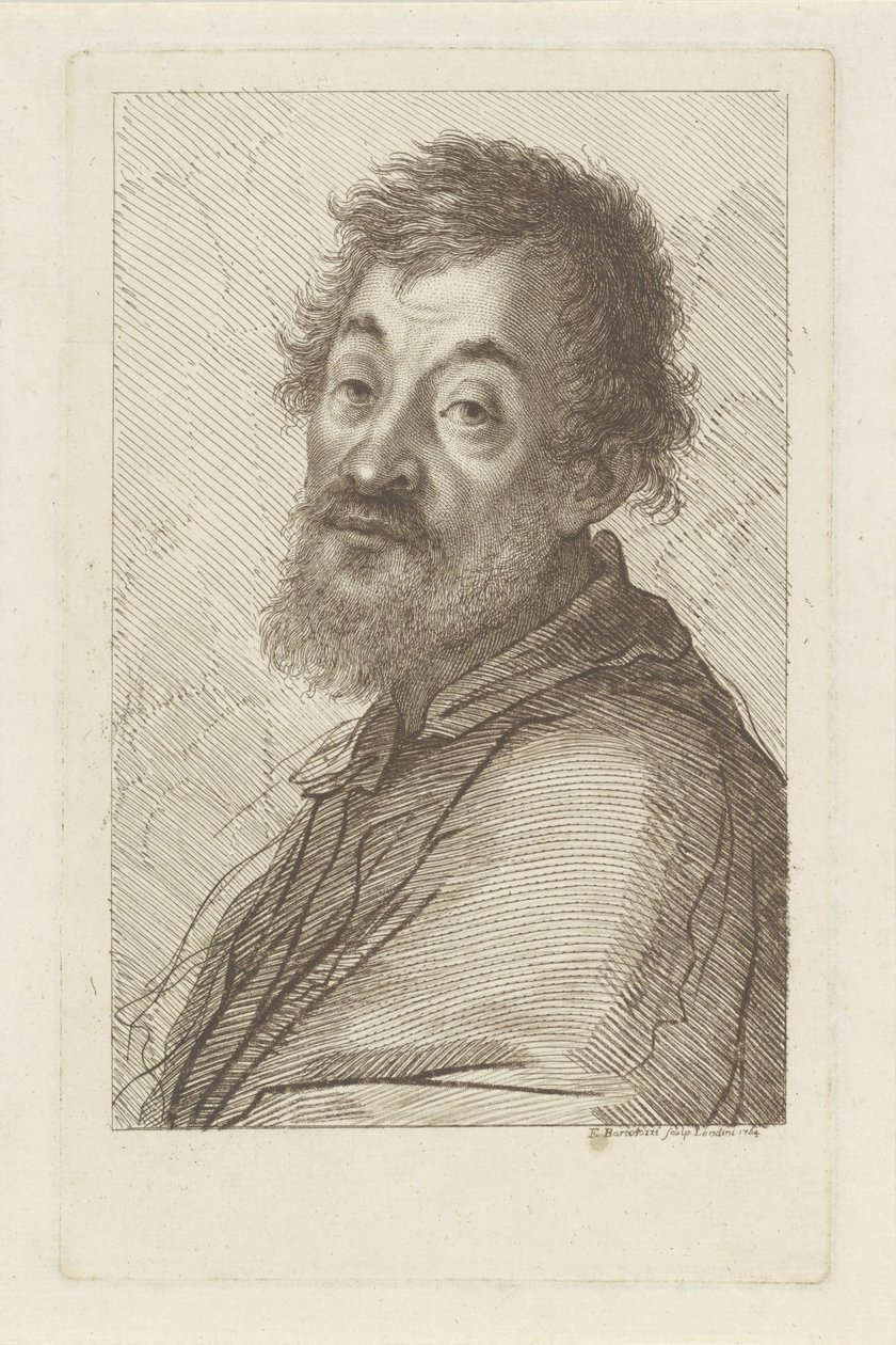 Porträt eines Mannes mit Bart von Francesco Bartolozzi