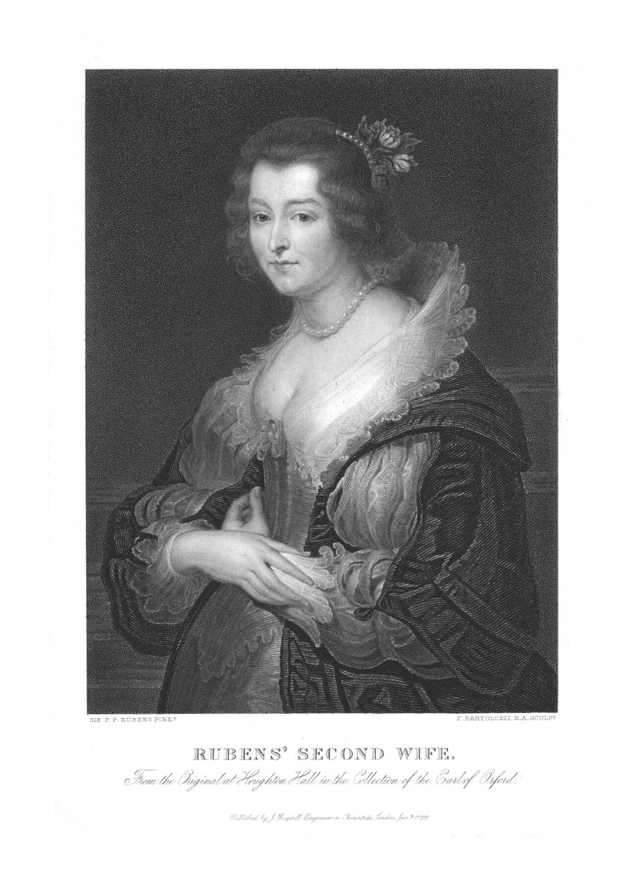 Rubens zweite Frau, Mitte bis Ende des 18. Jahrhunderts von Francesco Bartolozzi