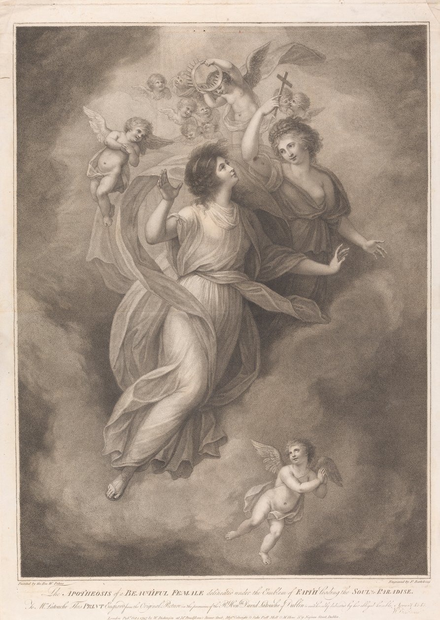Die Apotheose einer schönen Frau von Francesco Bartolozzi
