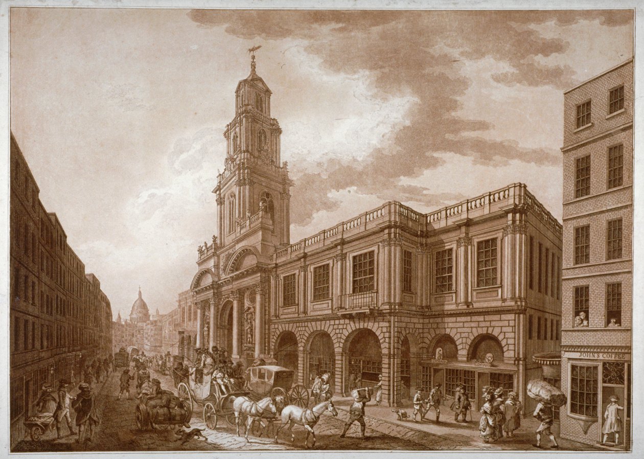 Die Royal Exchange, City of London, 1788 von Francesco Bartolozzi