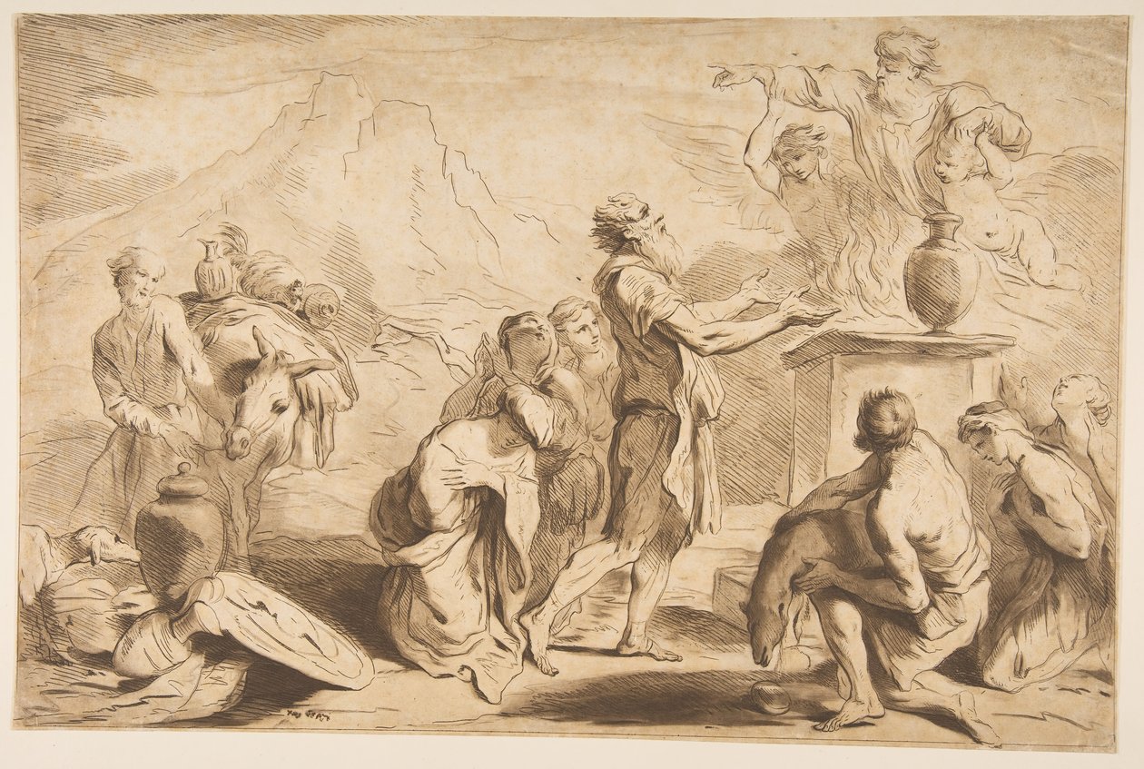 Das Opfer Noahs, 1765 von Francesco Bartolozzi