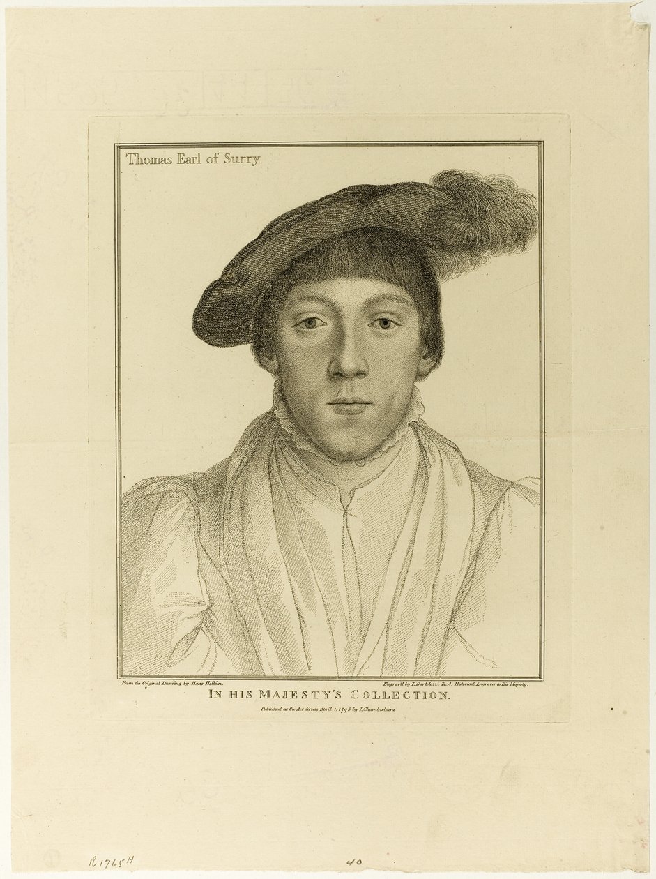 Thomas Earl of Surrey von Francesco Bartolozzi