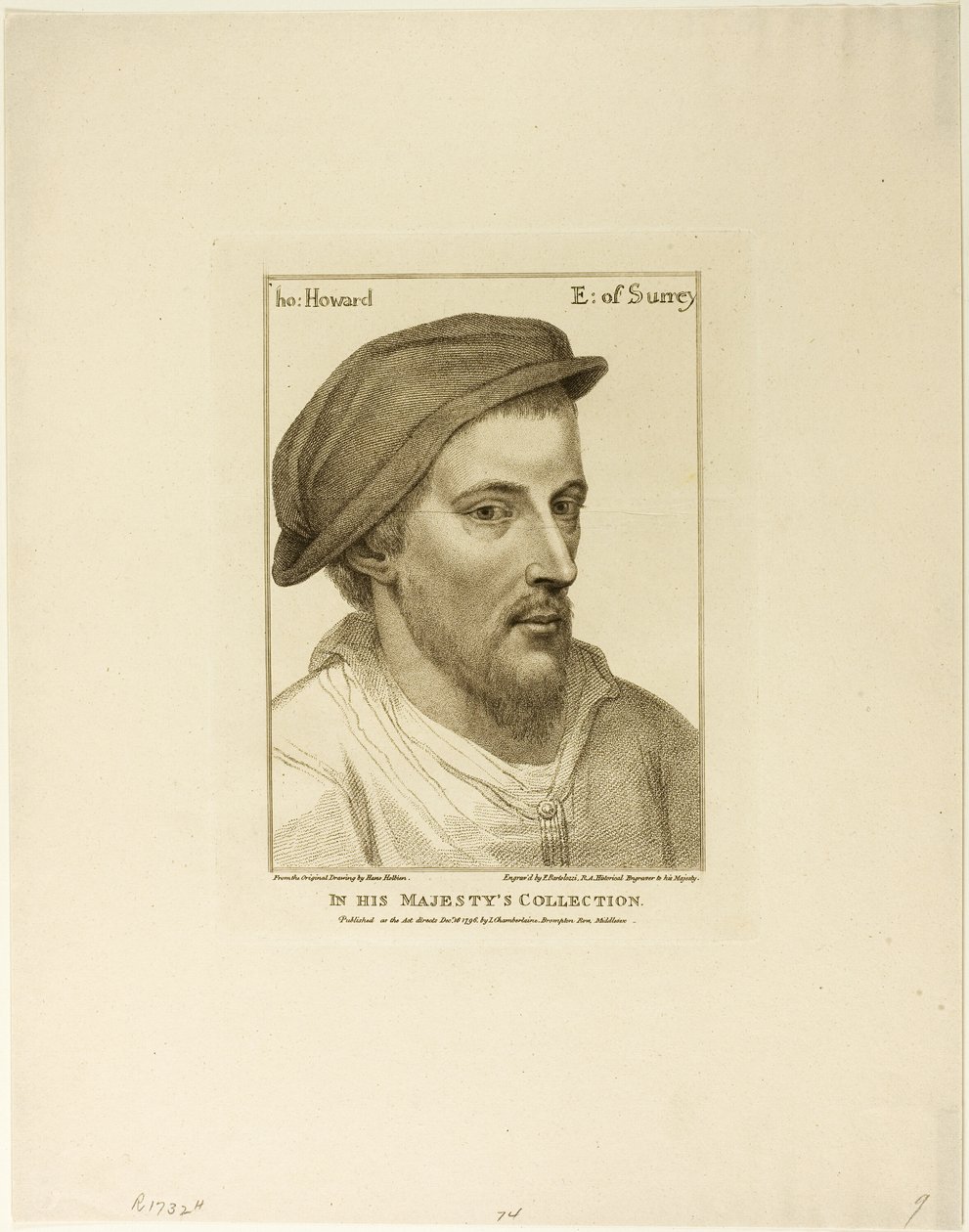 Thomas Howard, Earl of Surrey von Francesco Bartolozzi