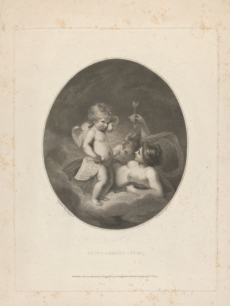 Venus gebiert Amor von Francesco Bartolozzi