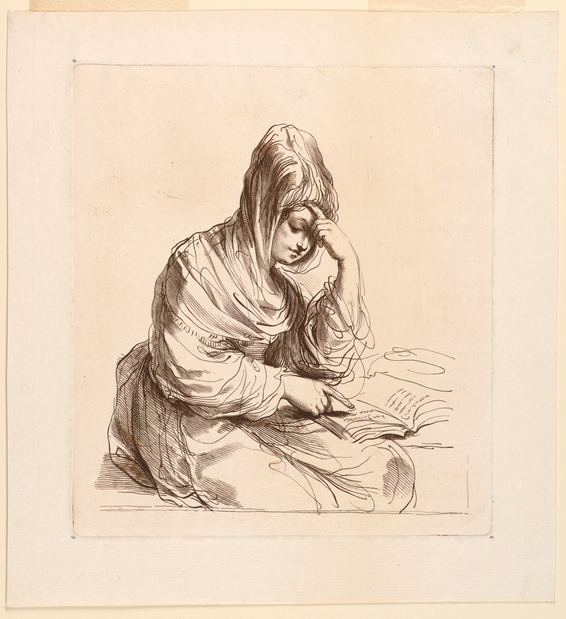 Frau beim Studieren von Francesco Bartolozzi