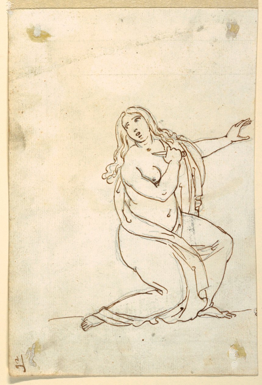 Lucretia oder Tarquinia ersticht sich selbst von Francesco Coghetti