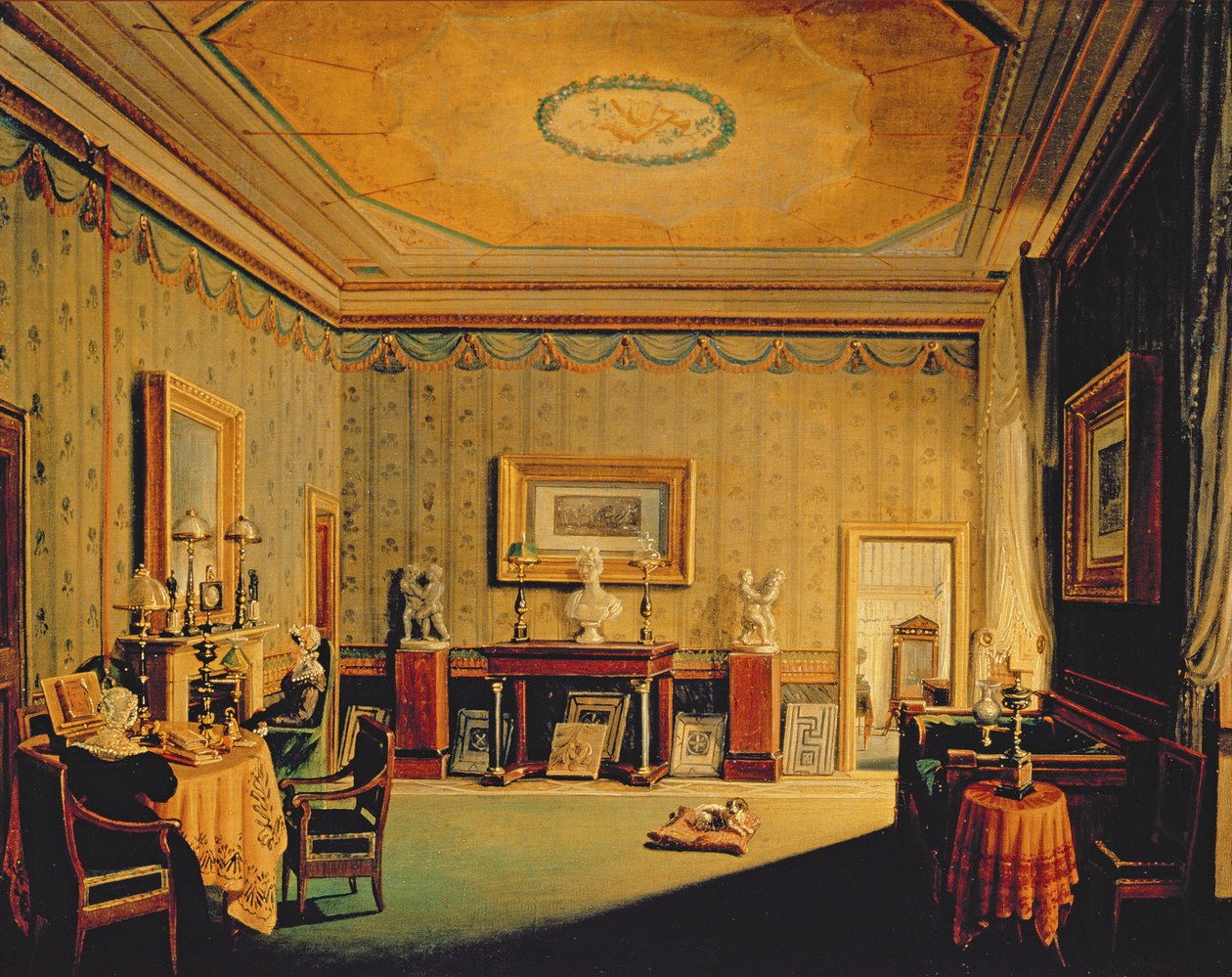Salon im Barbierrini-Haus, 1830-40er Jahre von Francesco Diofebi