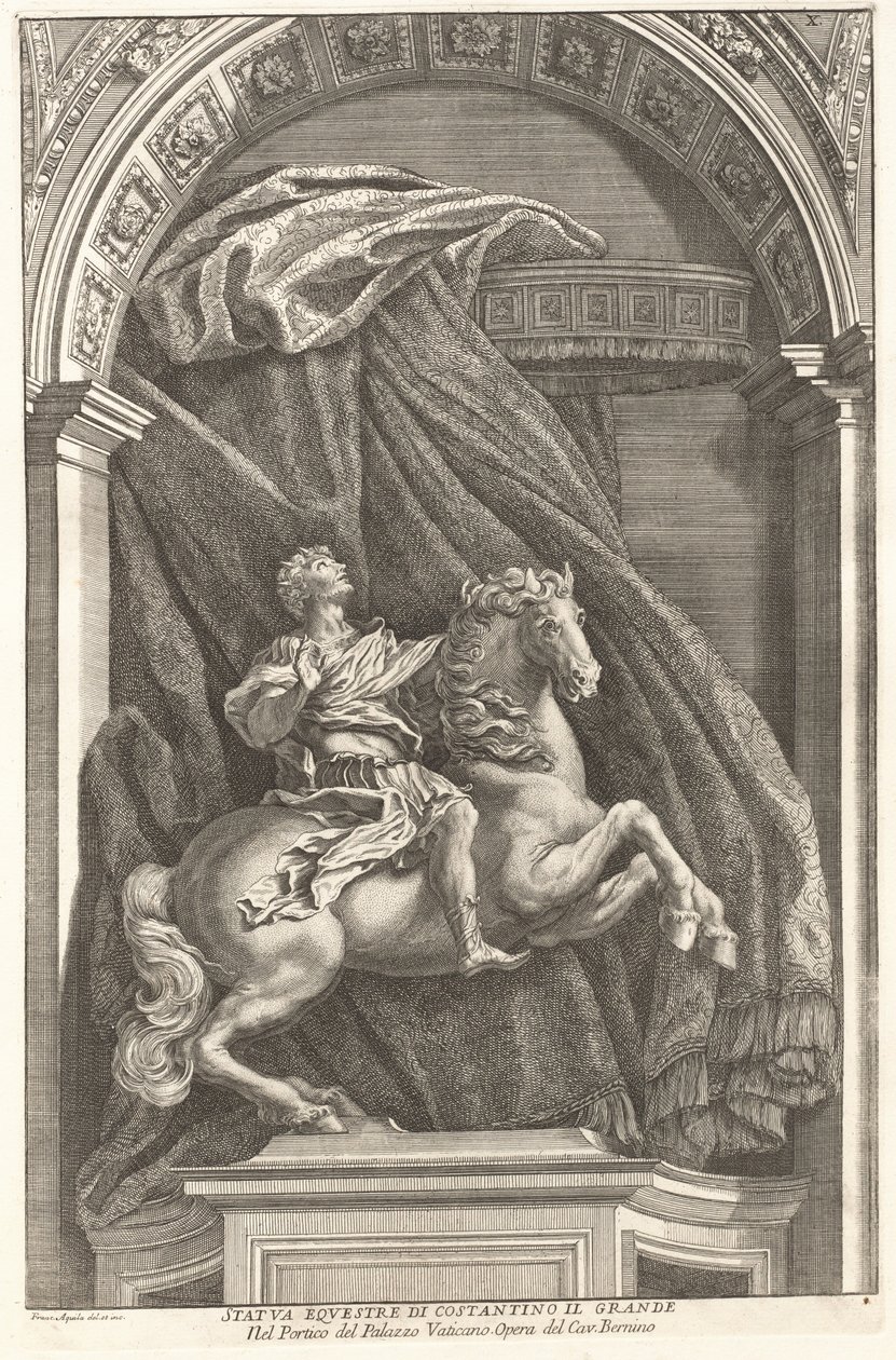 Statue von Konstantin, 1704-1742 von Francesco Faraone Aquila