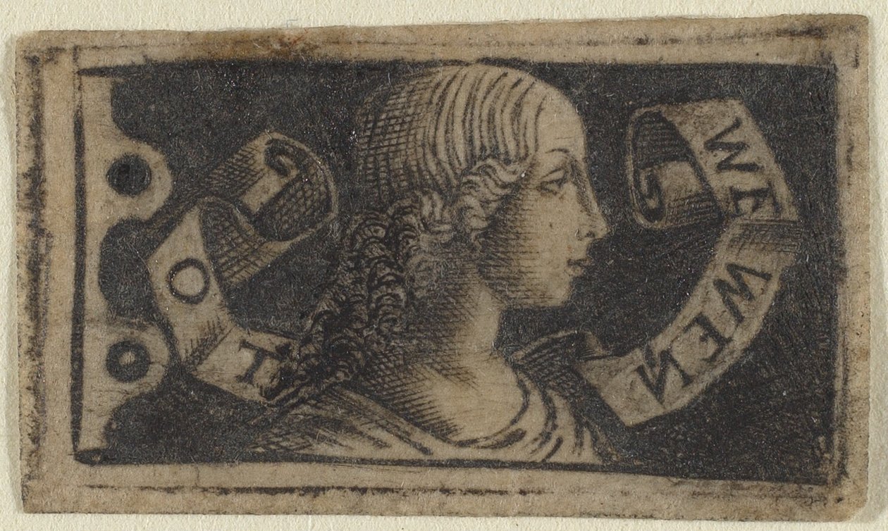 Kopf eines Mädchens mit lockigem Haar von Francesco Francia