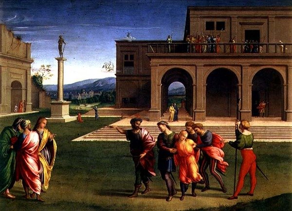 Joseph ins Gefängnis gebracht von Francesco Granacci