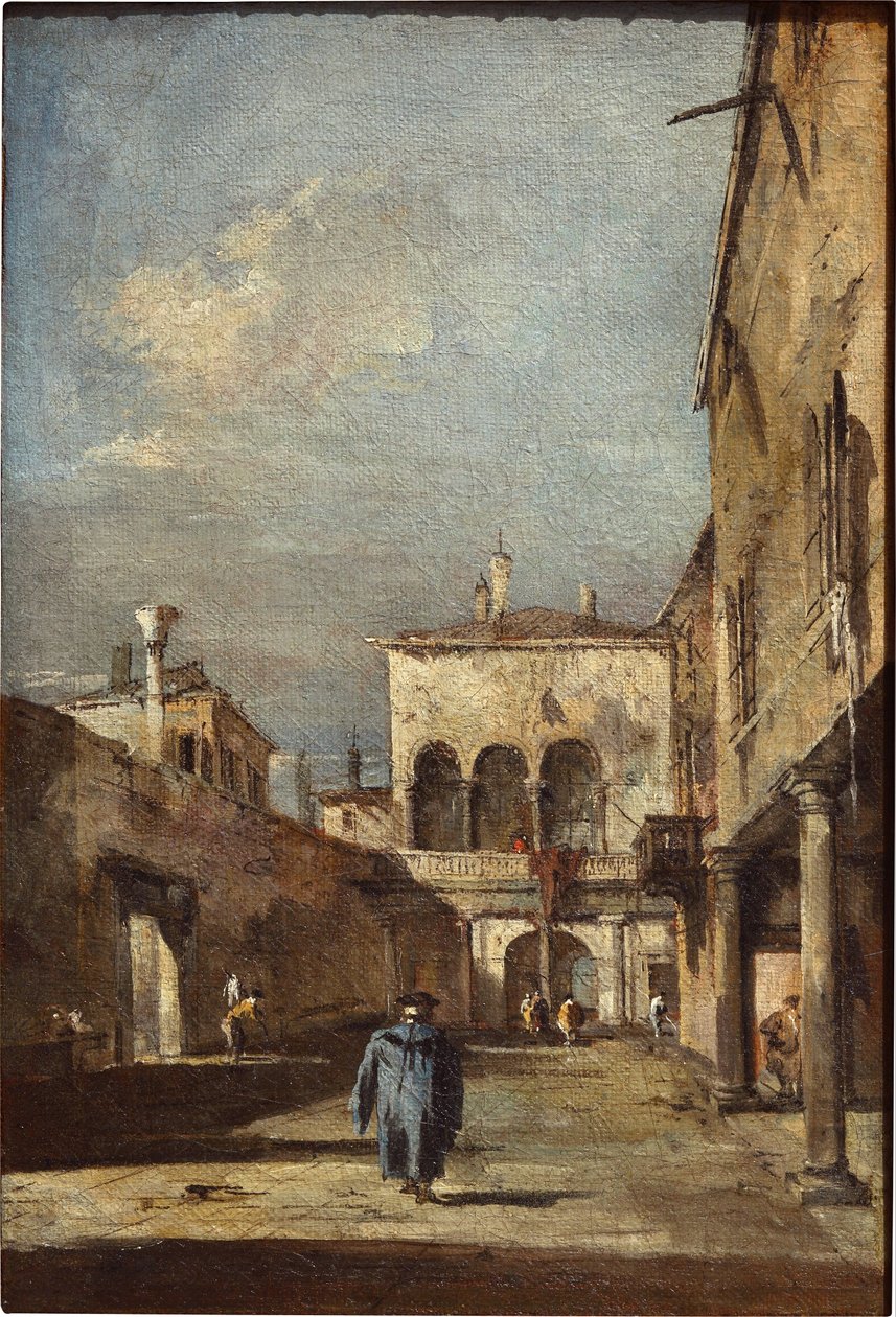 Architektonische Fantasie mit einem Innenhof von Francesco Guardi