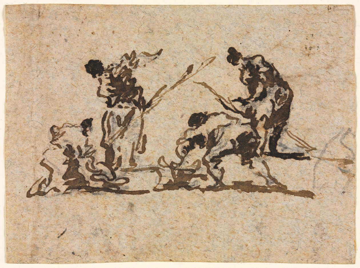 Bauern und Fischer bei der Arbeit von Francesco Guardi