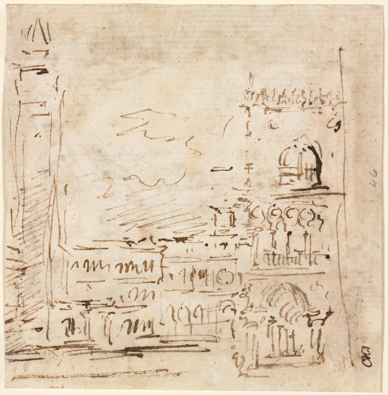 Piazza San Marco mit Dogenpalast, 1773-1778 von Francesco Guardi