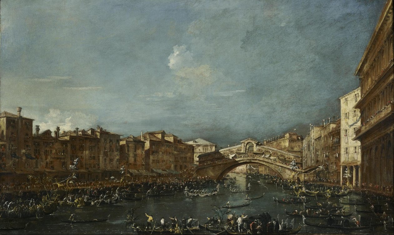 Regatta an der Rialto-Brücke von Francesco Guardi