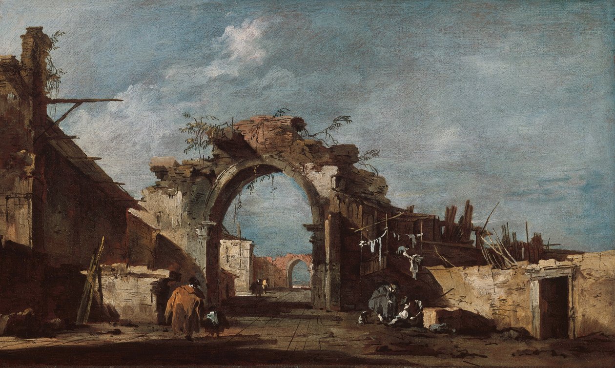 Zerstörter Torbogen von Francesco Guardi